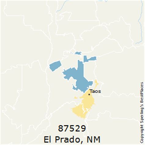 el prado nm zip code map